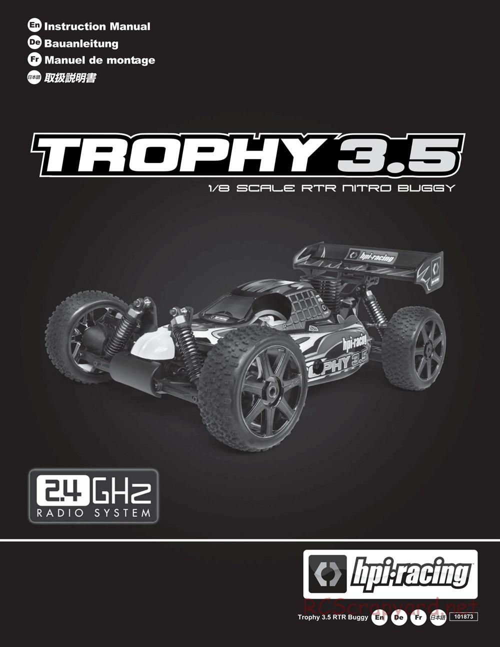 HPI - Trophy 3.5 - Manual - Page 1