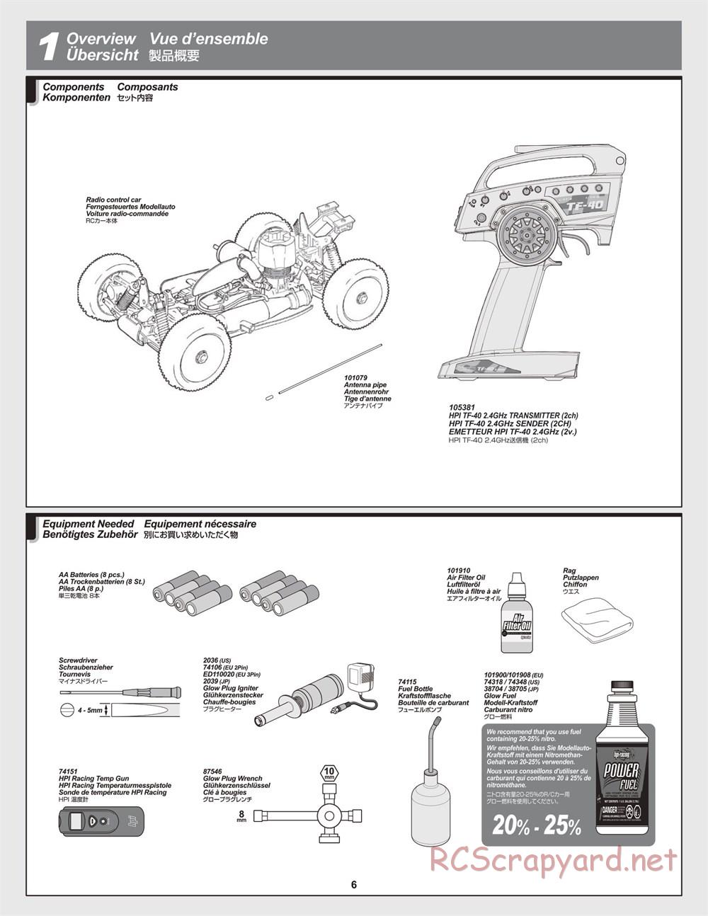 HPI - Trophy 3.5 - Manual - Page 6