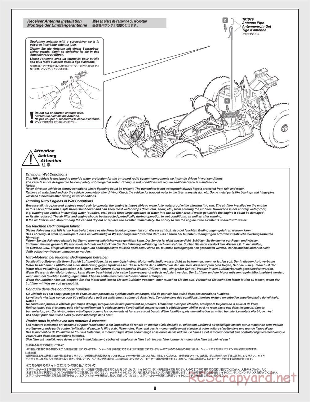 HPI - Trophy 3.5 - Manual - Page 8