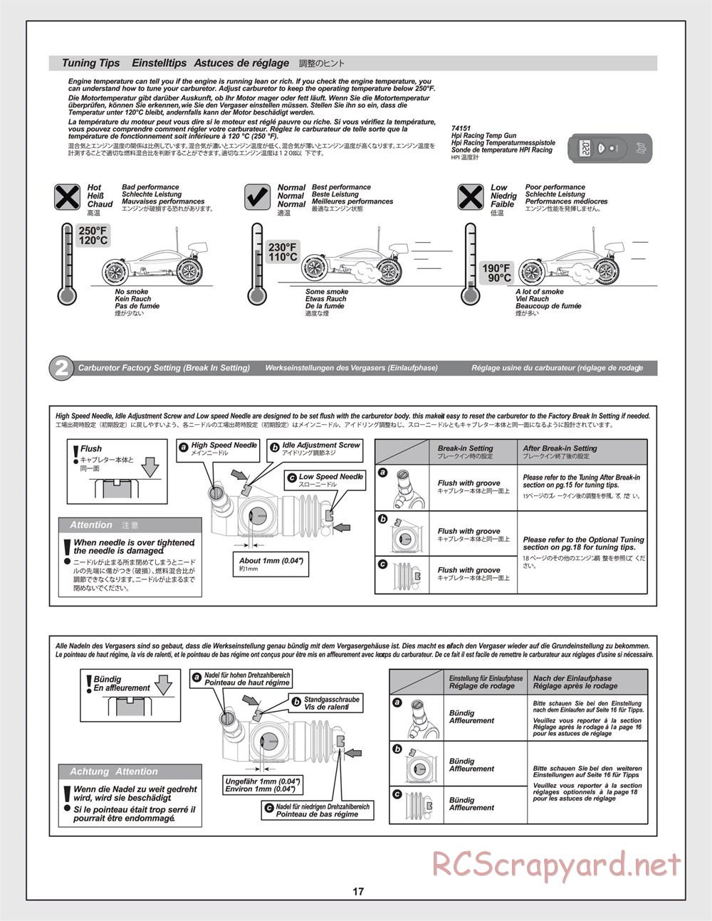 HPI - Trophy 3.5 - Manual - Page 17