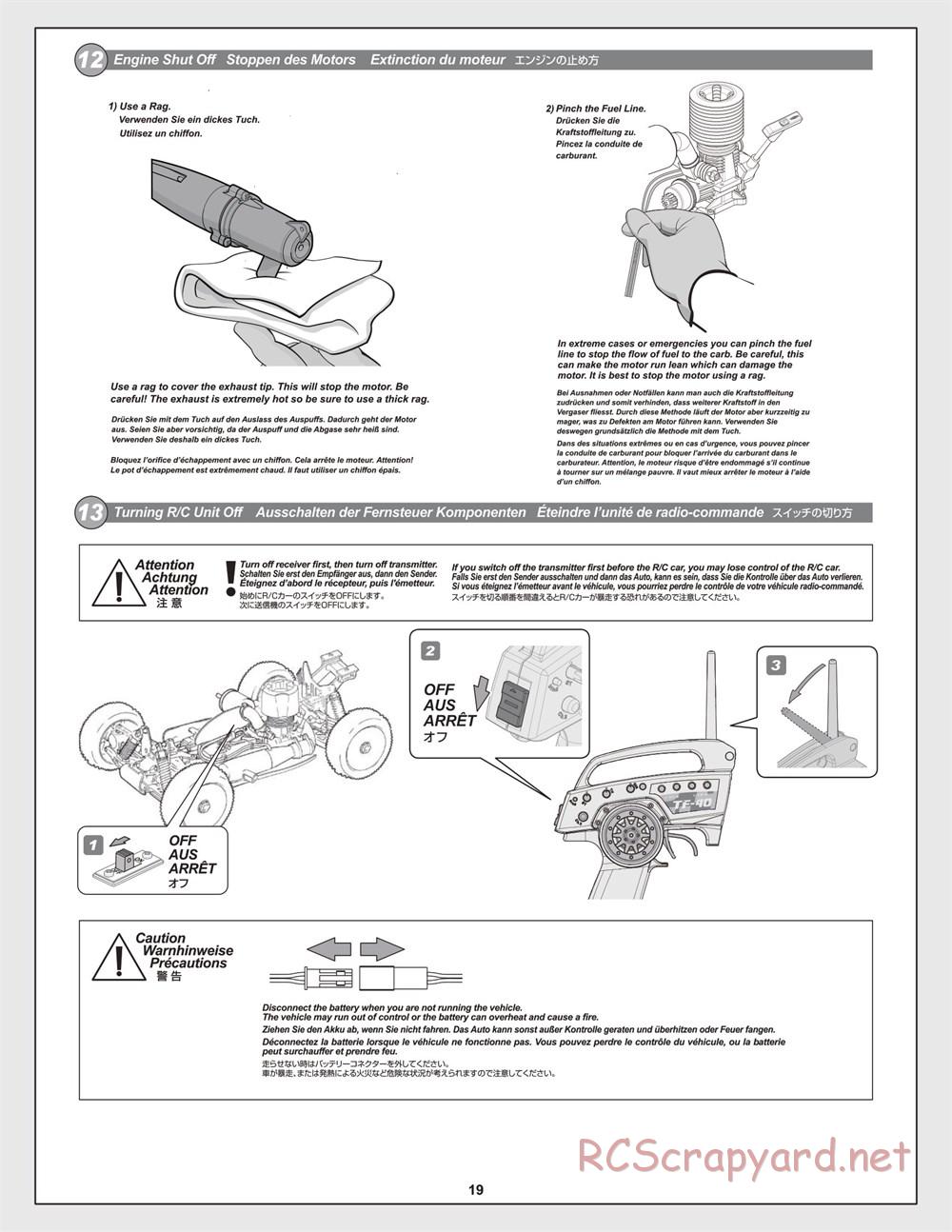 HPI - Trophy 3.5 - Manual - Page 19