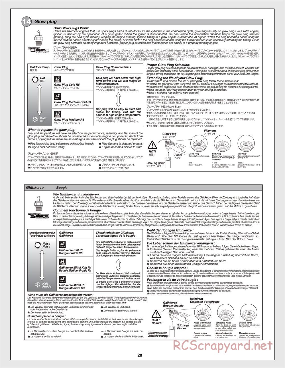 HPI - Trophy 3.5 - Manual - Page 20