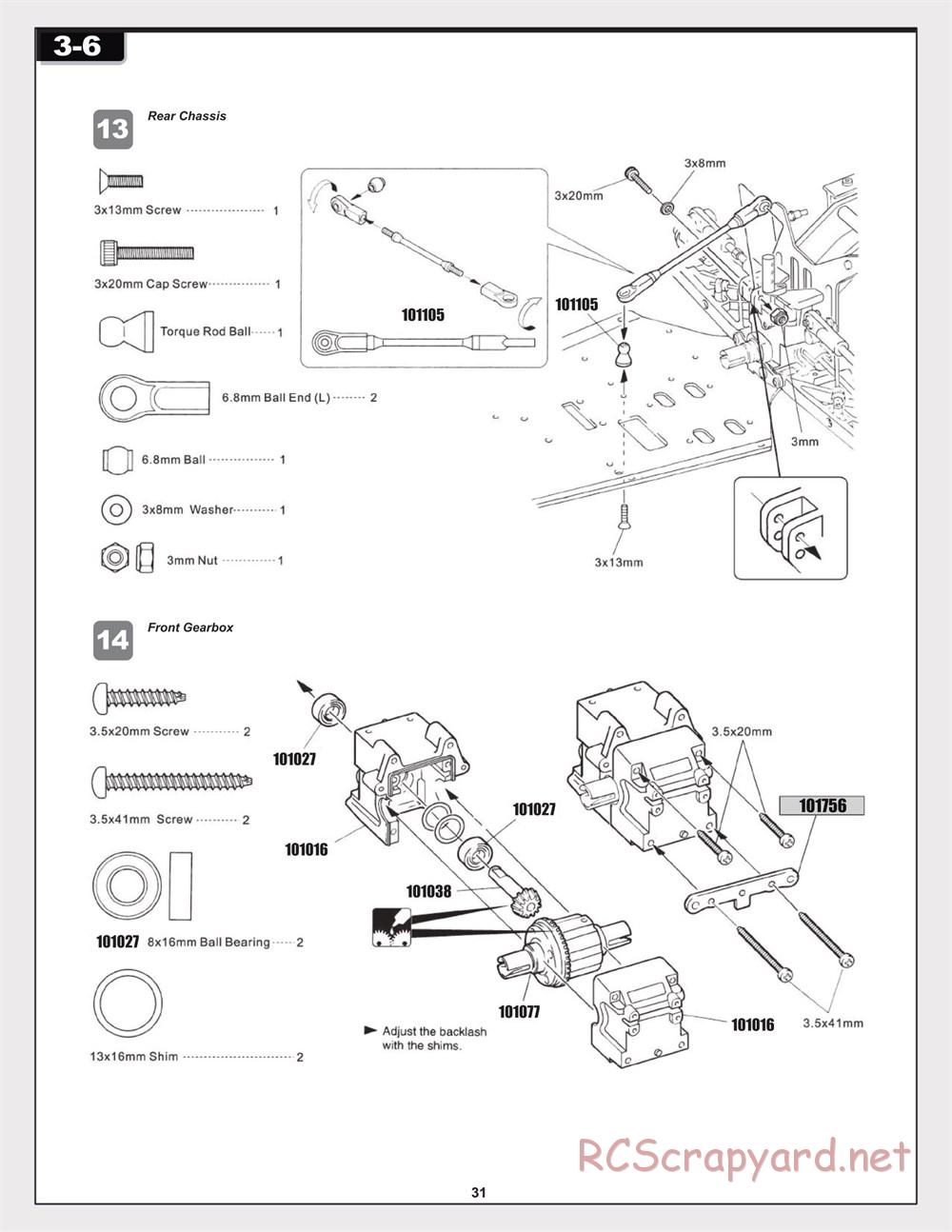 HPI - Trophy 3.5 - Manual - Page 31