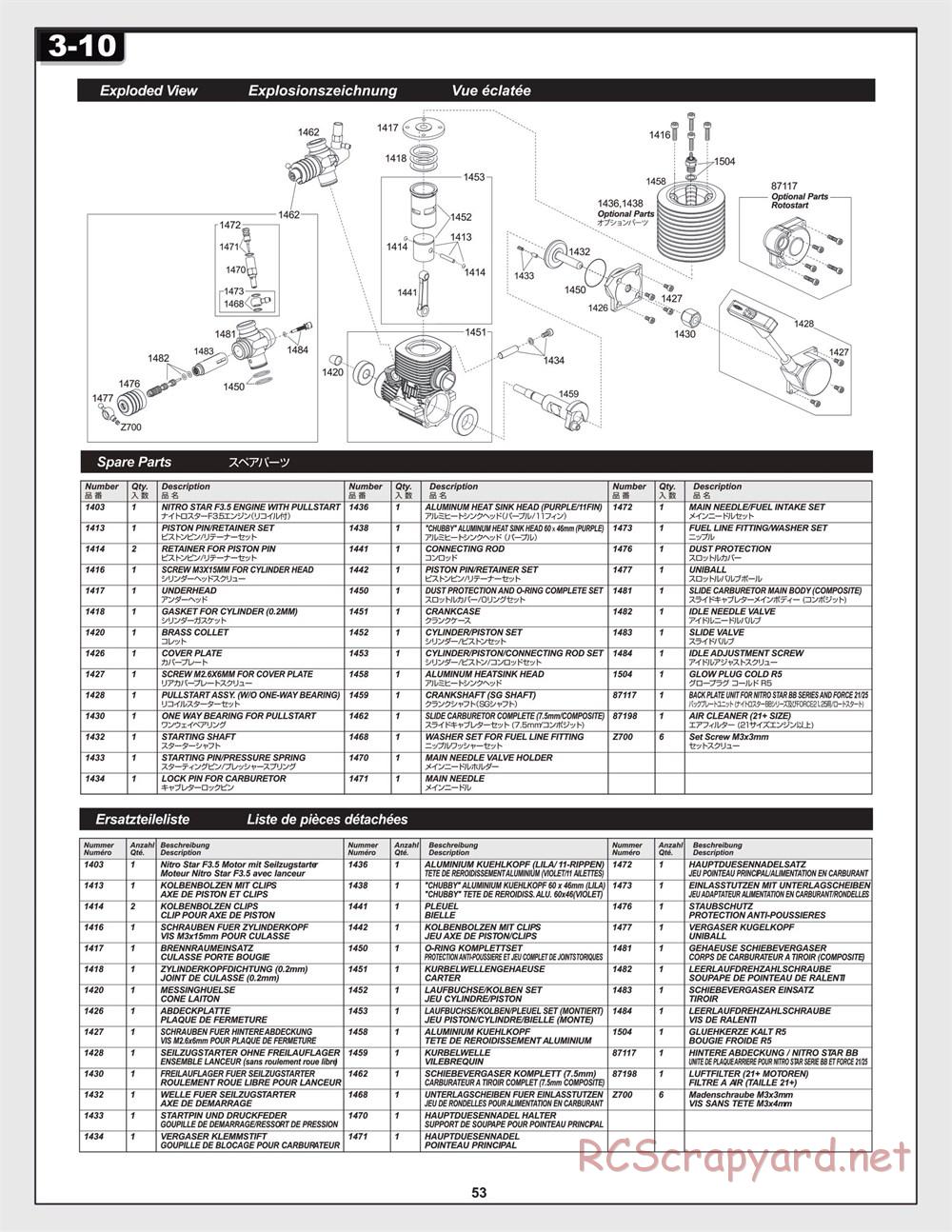 HPI - Trophy 3.5 - Manual - Page 54