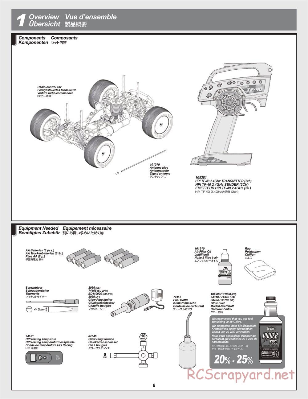 HPI - Trophy 4.6 Truggy - Manual - Page 6