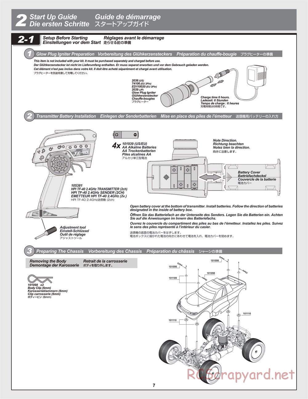 HPI - Trophy 4.6 Truggy - Manual - Page 7