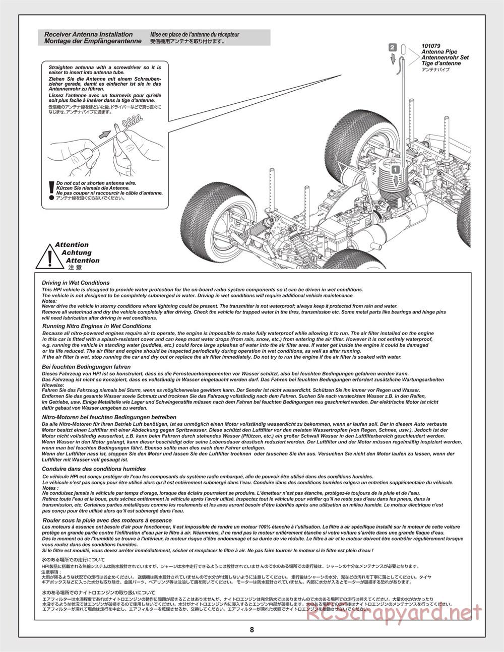 HPI - Trophy 4.6 Truggy - Manual - Page 8