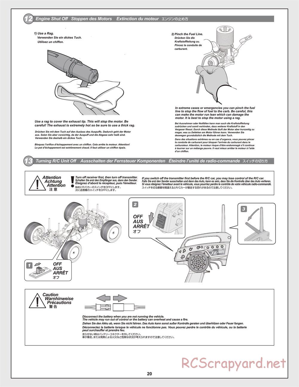 HPI - Trophy 4.6 Truggy - Manual - Page 20