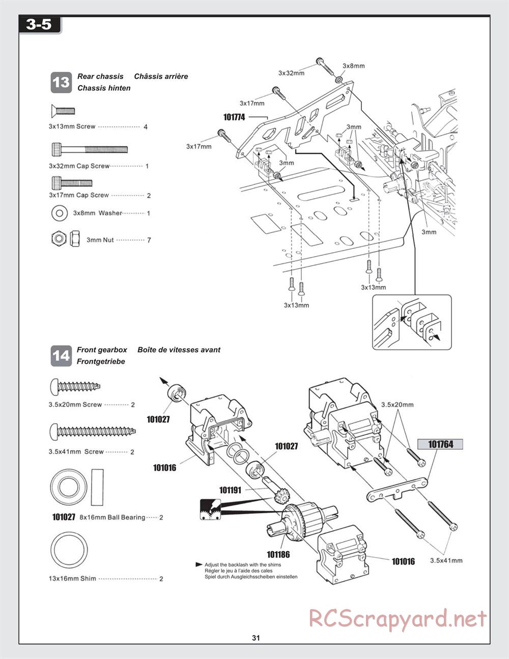 HPI - Trophy 4.6 Truggy - Manual - Page 31