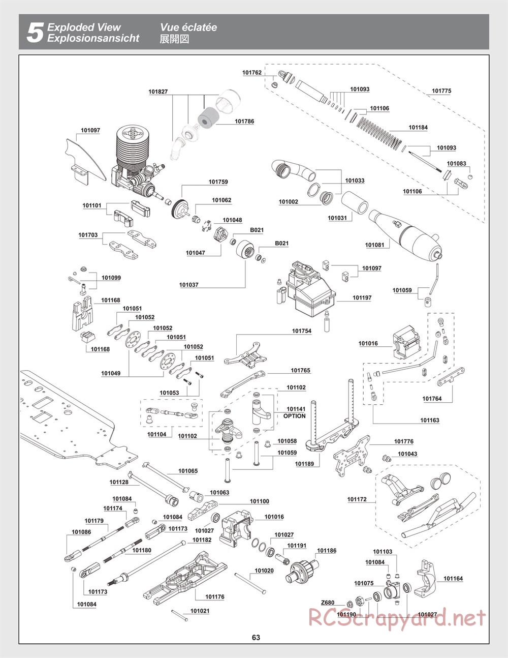 HPI - Trophy 4.6 Truggy - Exploded View - Page 63