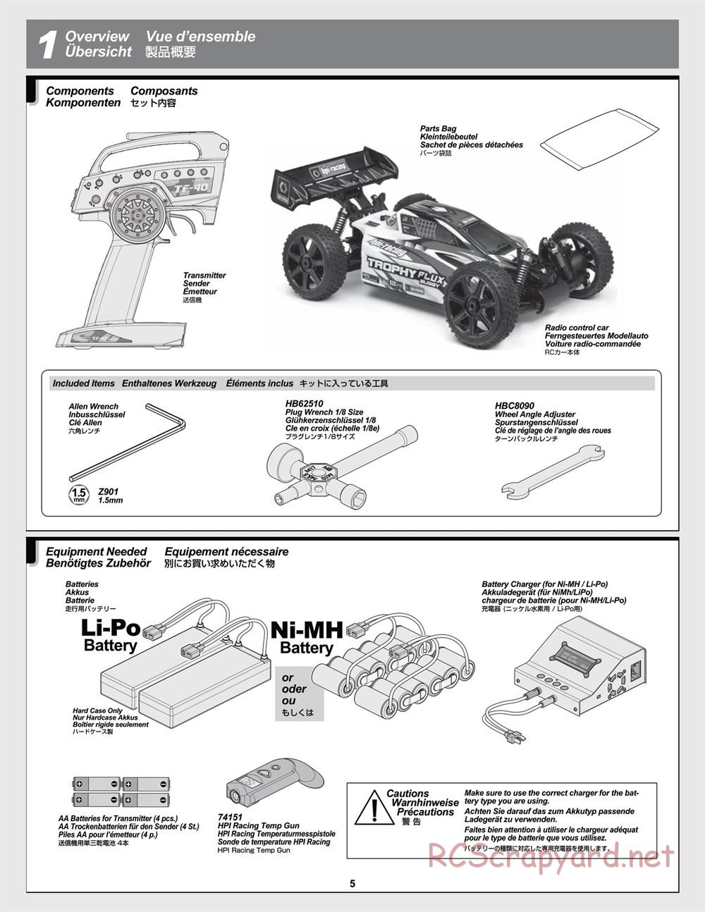 HPI - Trophy Flux Buggy - Manual - Page 5