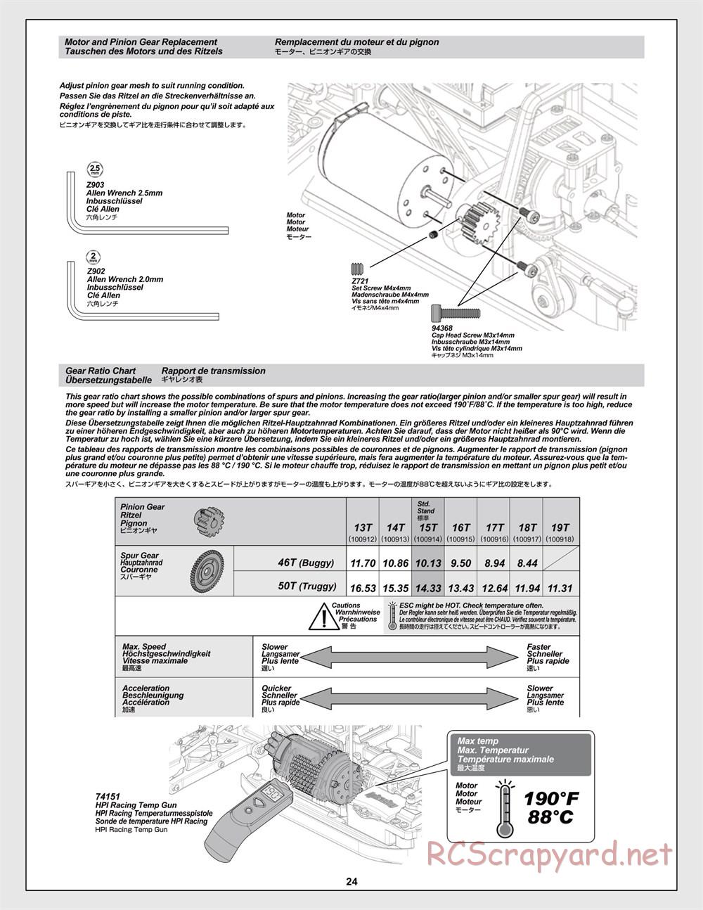 HPI - Trophy Flux Buggy - Manual - Page 24