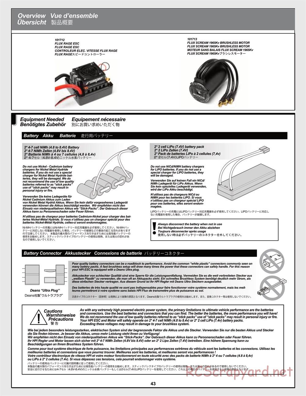 HPI - Trophy Flux Buggy - Manual - Page 43