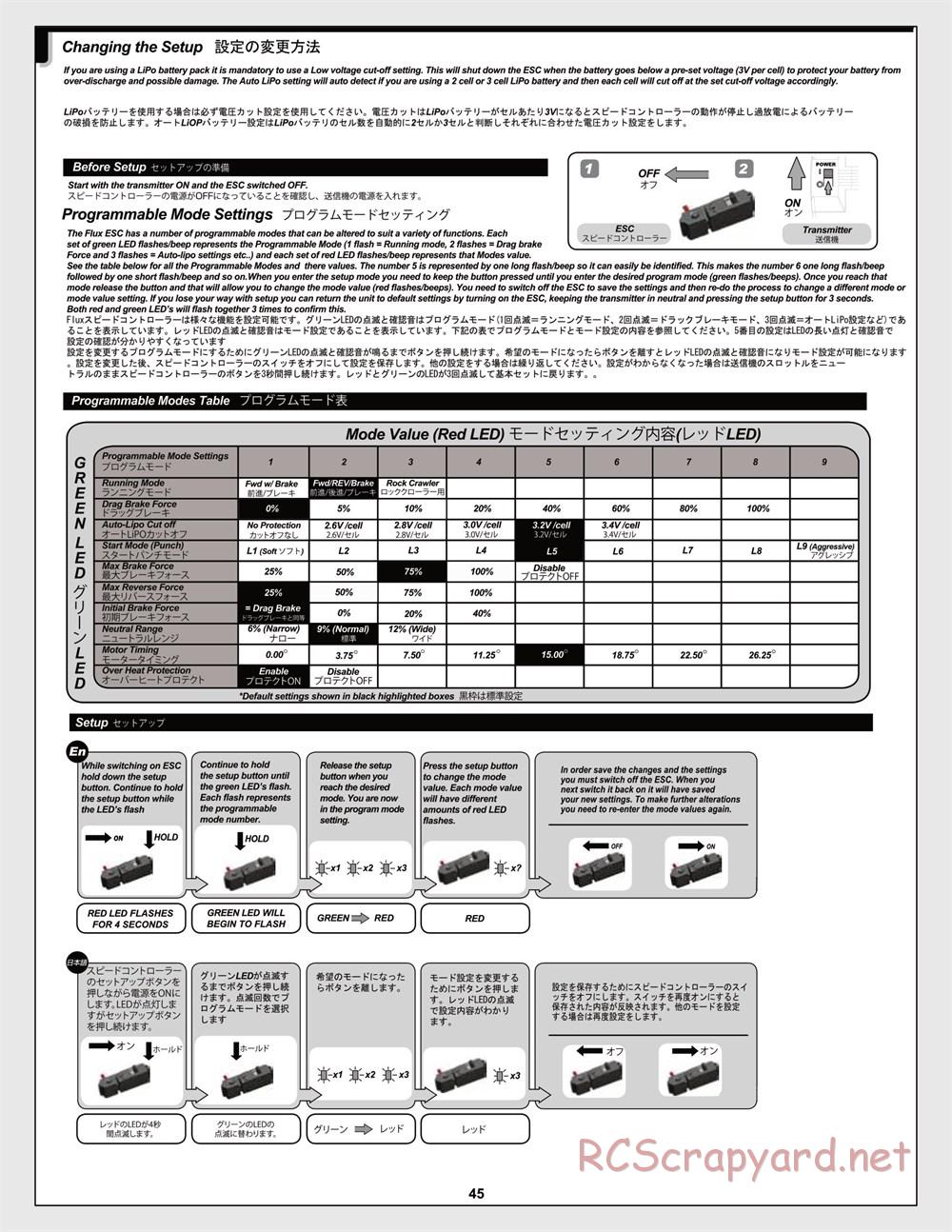 HPI - Trophy Flux Buggy - Manual - Page 45