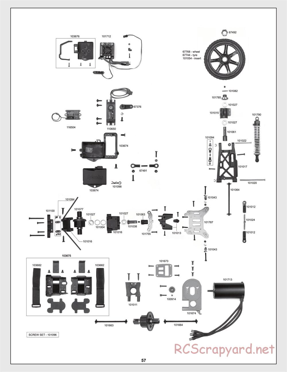 HPI - Trophy Flux Buggy - Exploded View - Page 57