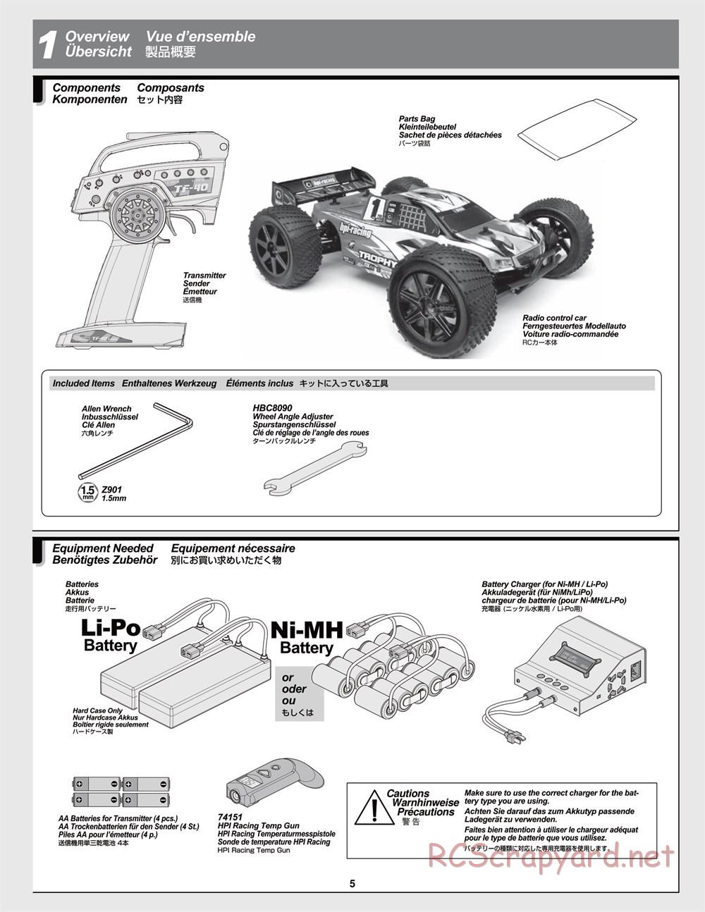 HPI - Trophy Flux Truggy - Manual - Page 5