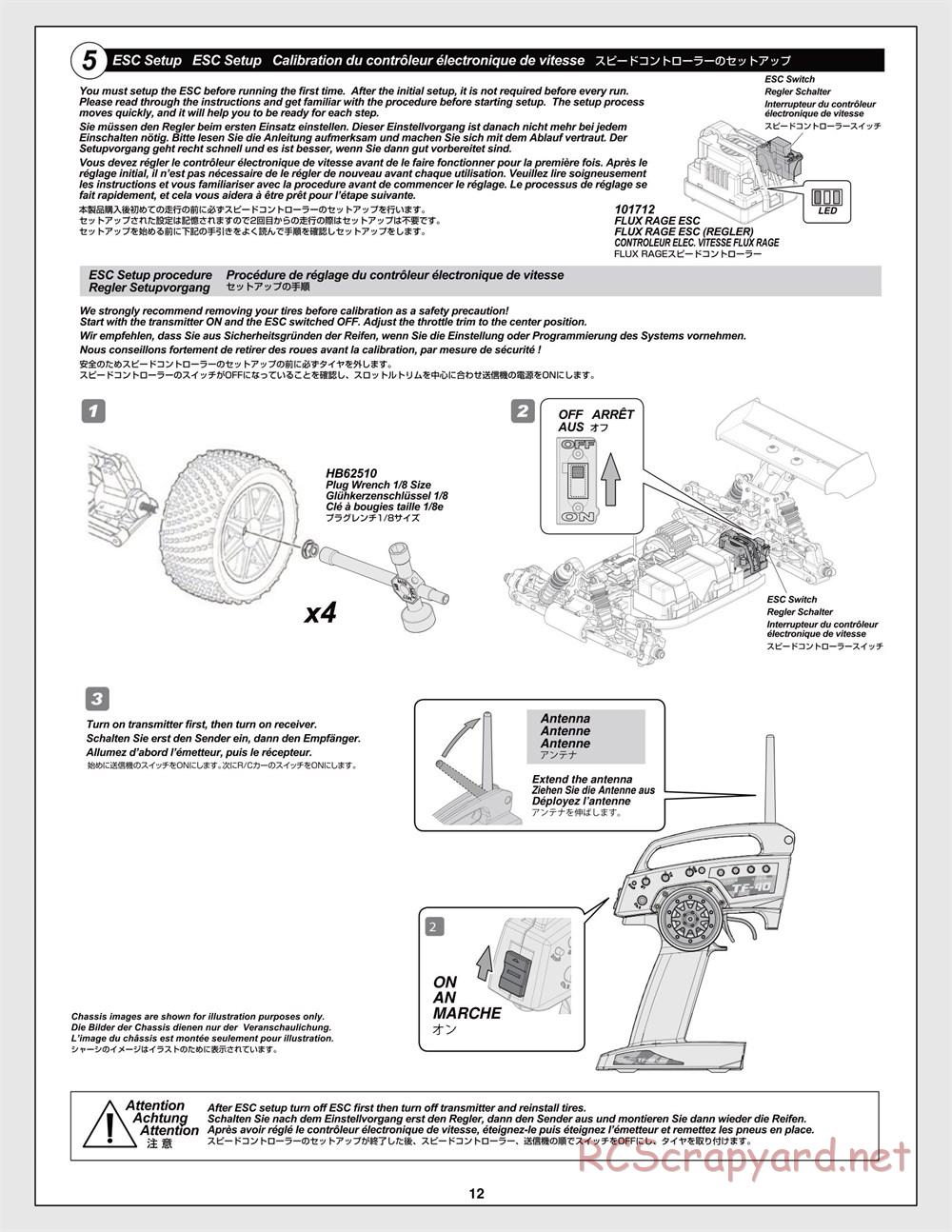 HPI - Trophy Flux Truggy - Manual - Page 12