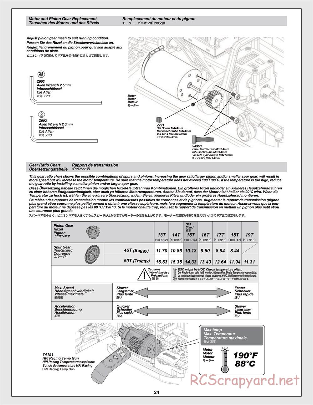 HPI - Trophy Flux Truggy - Manual - Page 24