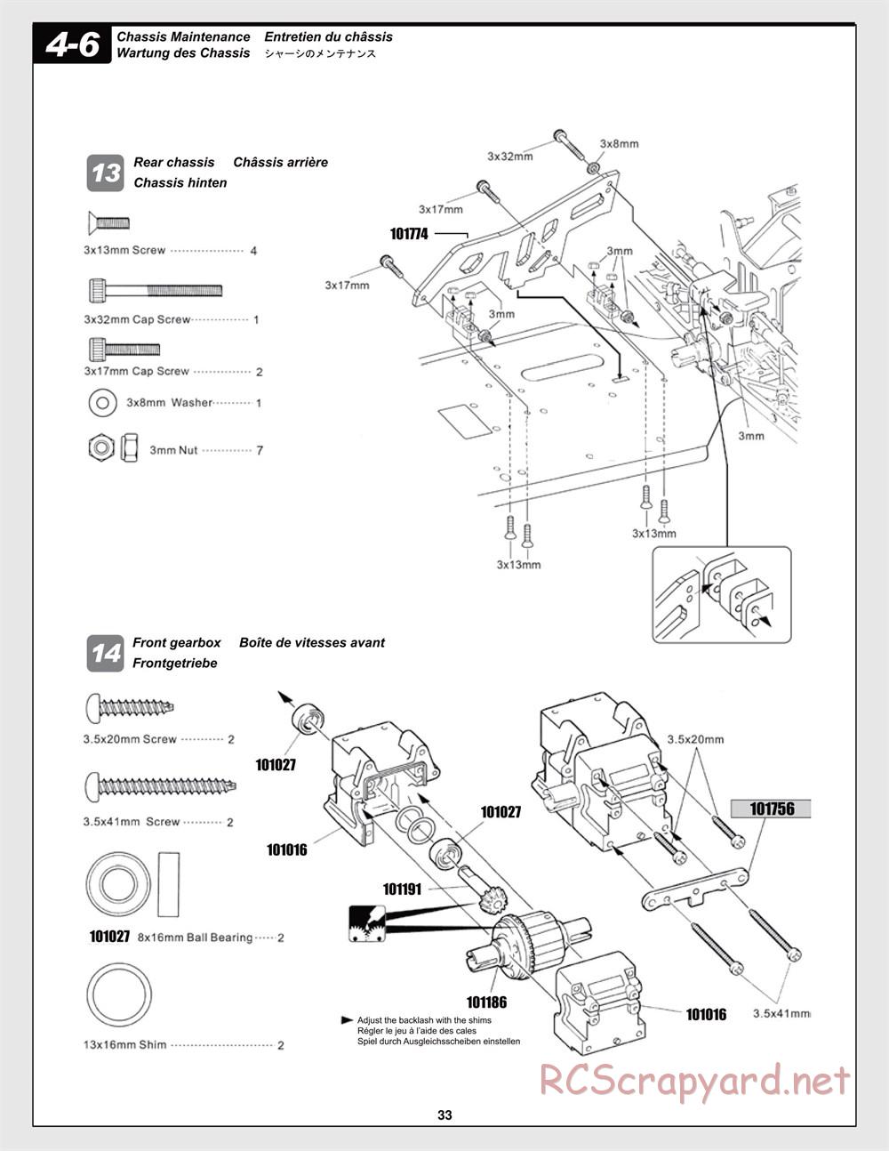 HPI - Trophy Flux Truggy - Manual - Page 33