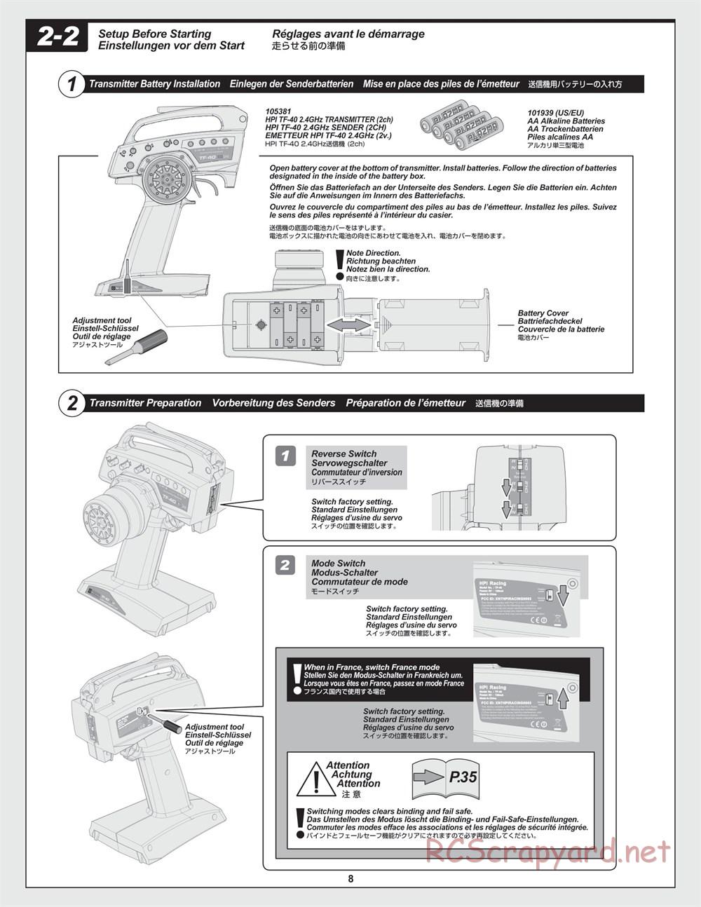 HPI - Venture Crawler - Manual - Page 8