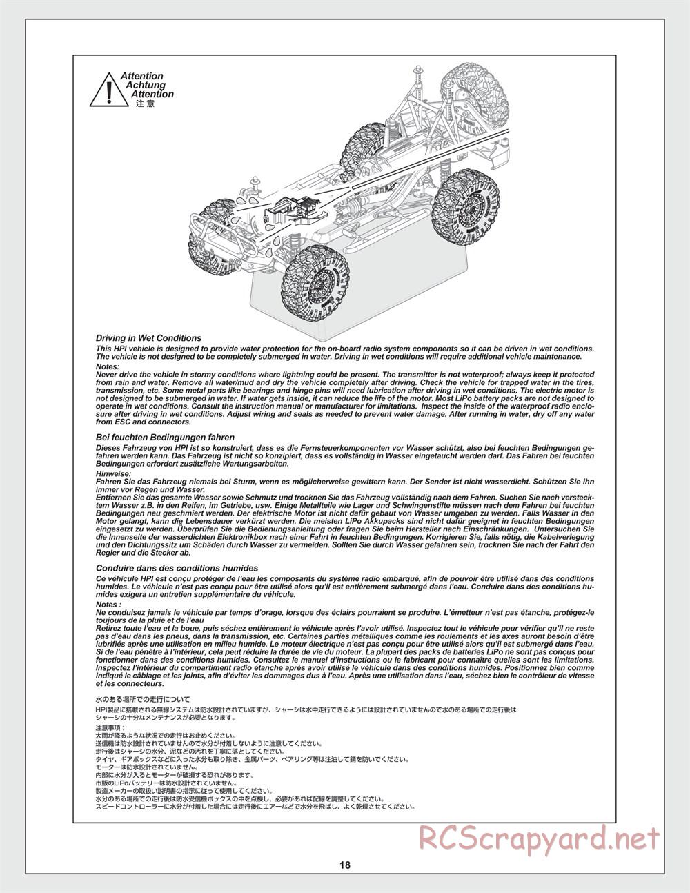 HPI - Venture Crawler - Manual - Page 18