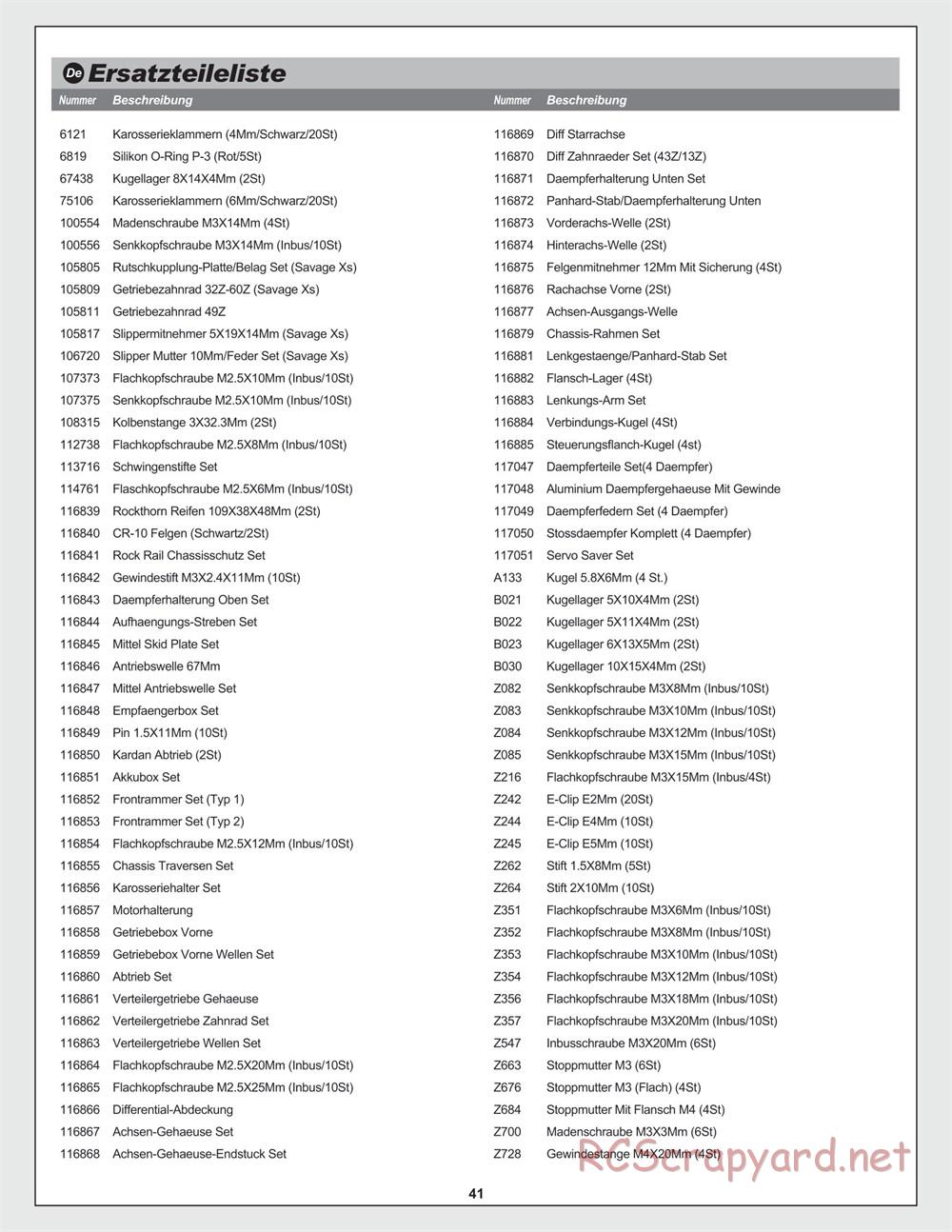 HPI - Venture Crawler - Manual - Page 41