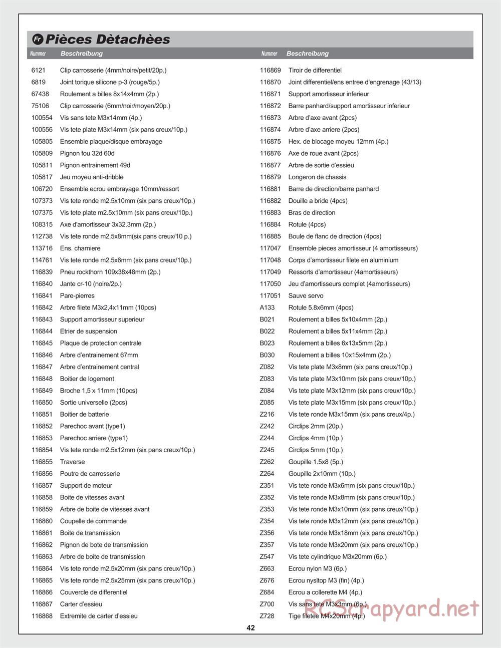 HPI - Venture Crawler - Manual - Page 42