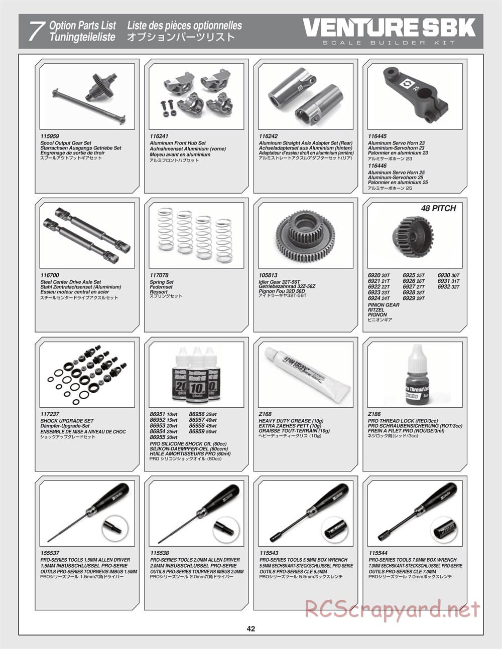 HPI - Venture SBK - Exploded View - Page 42