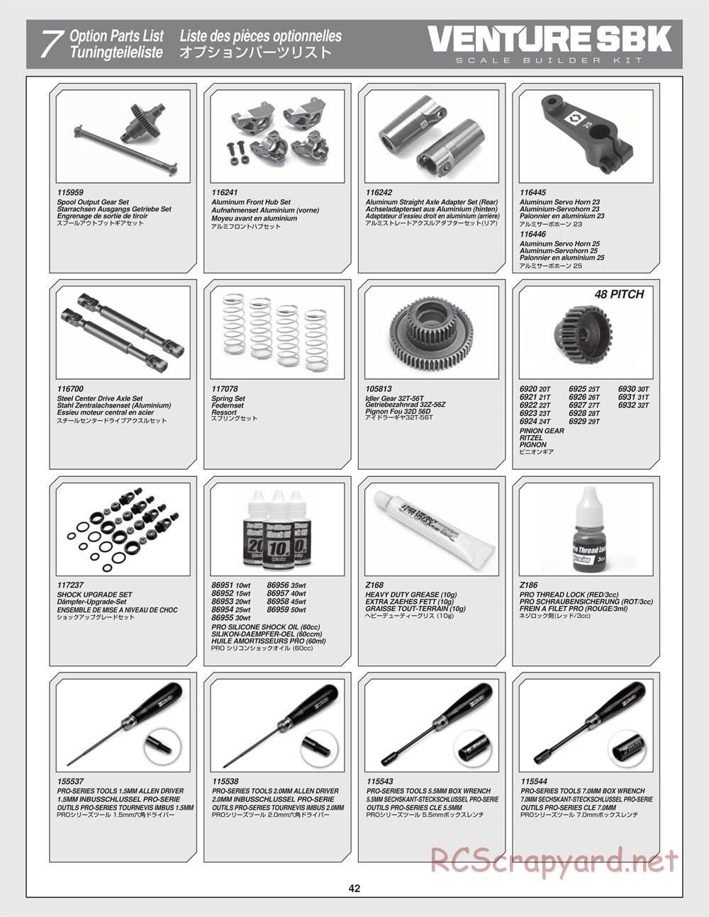 HPI - Venture SBK - Manual - Page 42