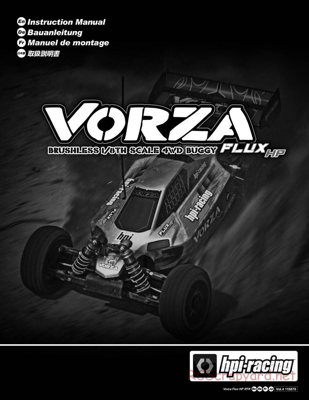 HPI - Vorza Flux HP - Manual - Page 1