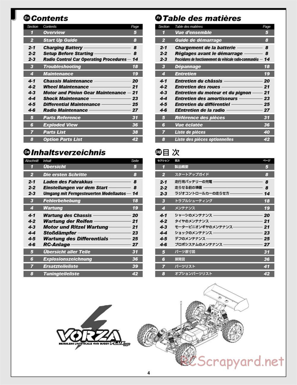 HPI - Vorza Flux HP - Manual - Page 4