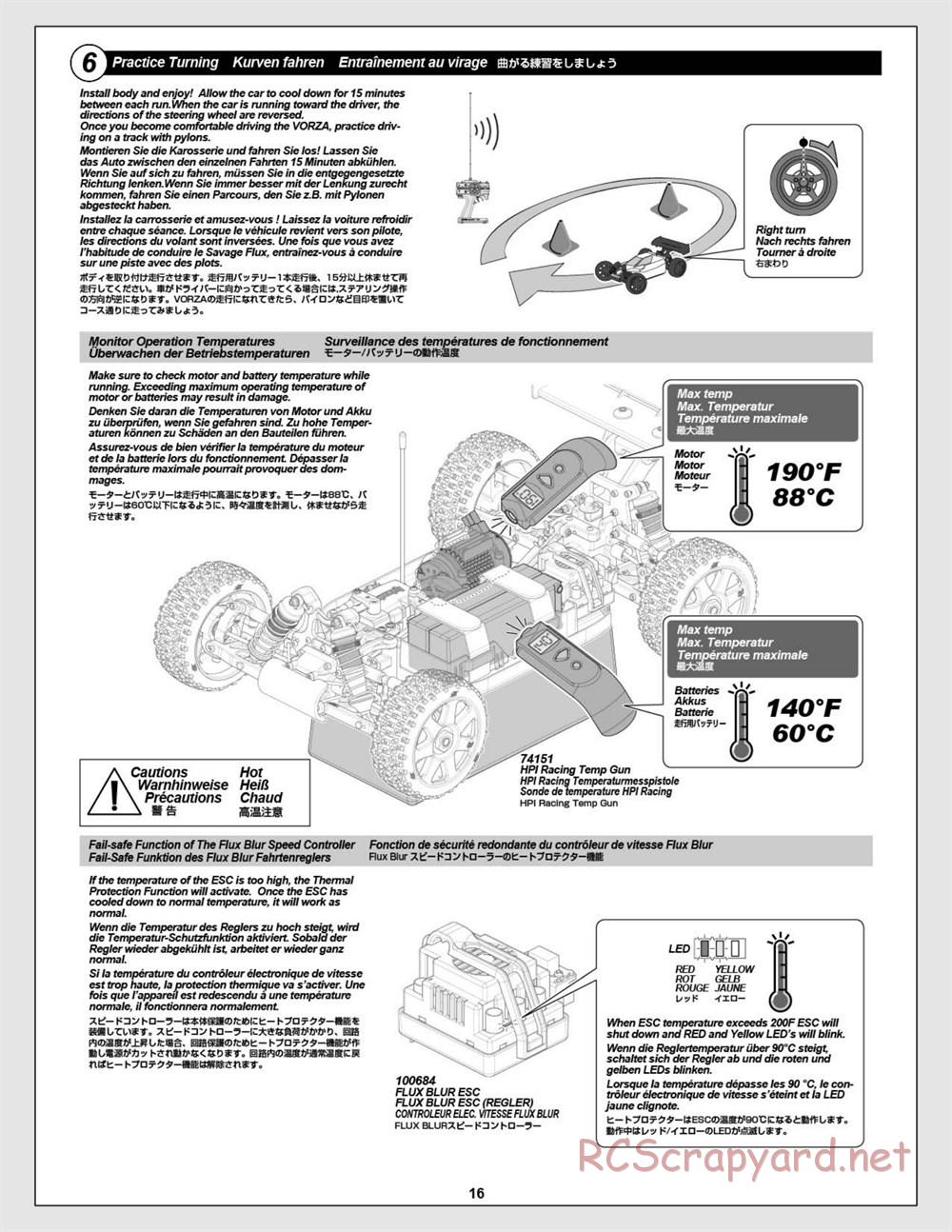HPI - Vorza Flux HP - Manual - Page 16