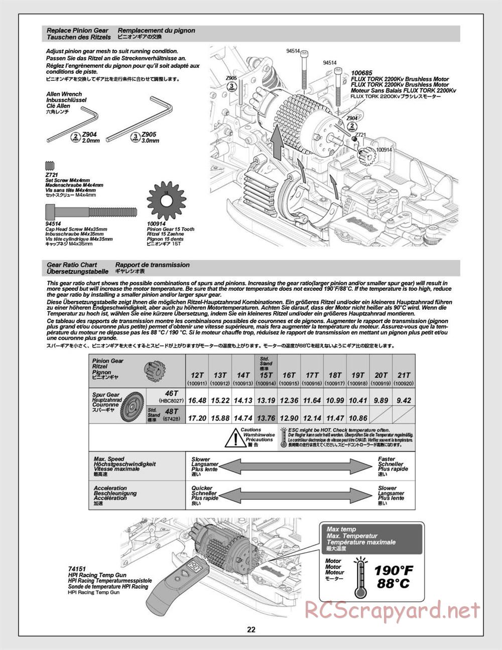 HPI - Vorza Flux HP - Manual - Page 22