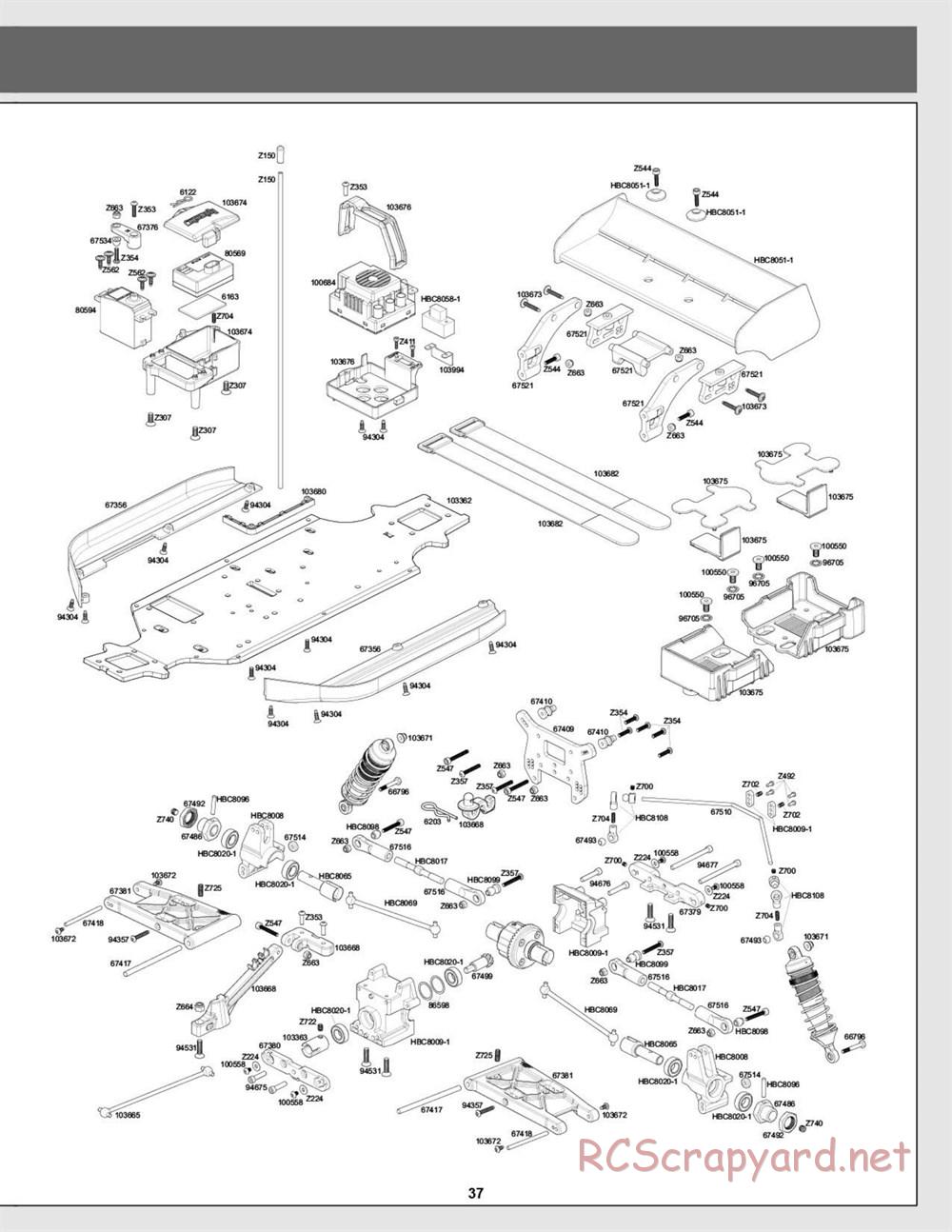 HPI - Vorza Flux HP - Exploded View - Page 37