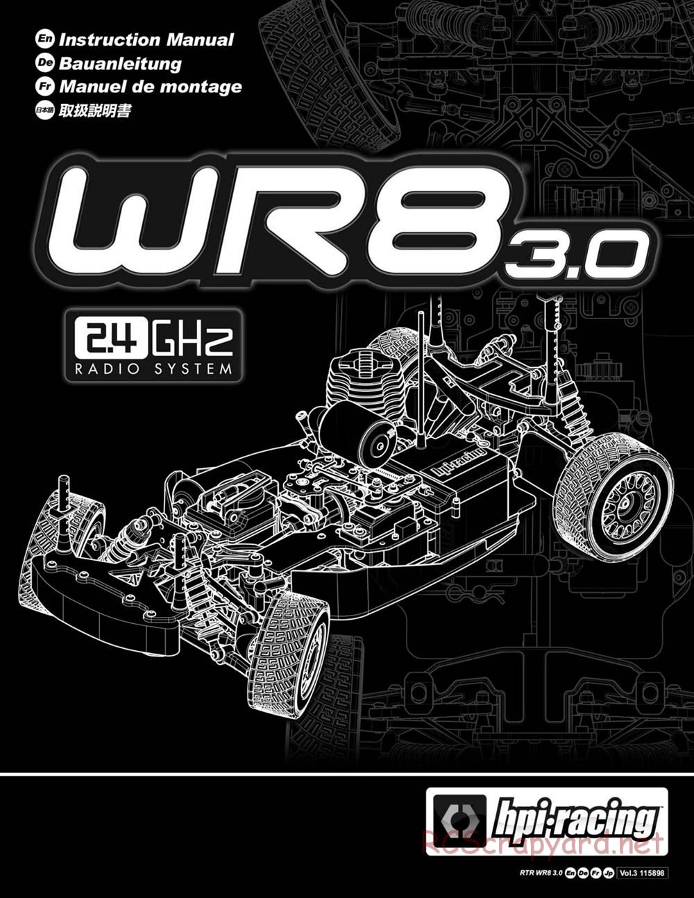 HPI - WR8 3.0 - Manual - Page 1