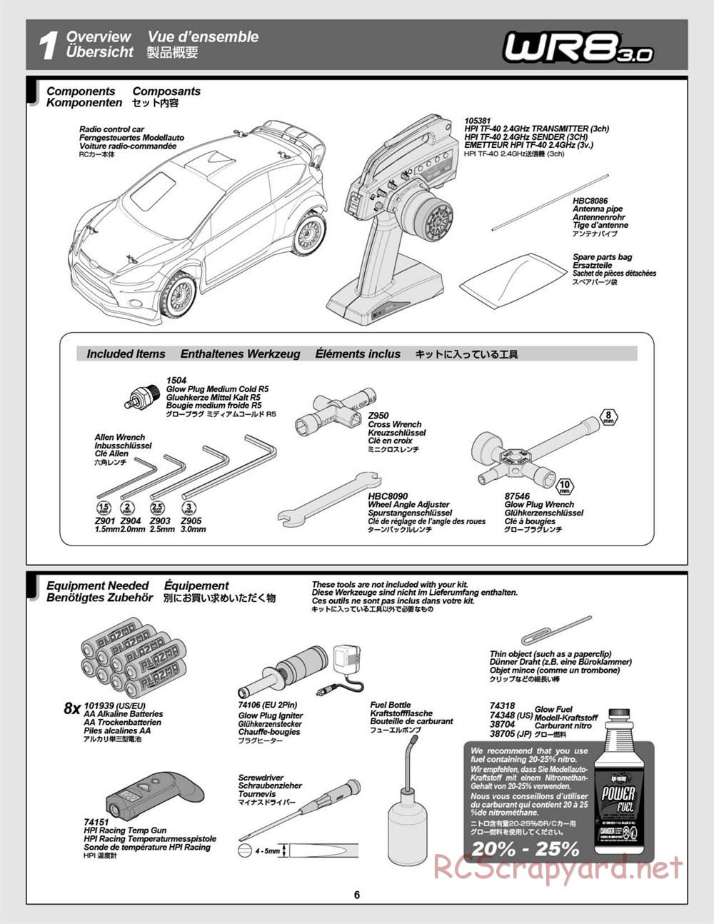 HPI - WR8 3.0 - Manual - Page 6