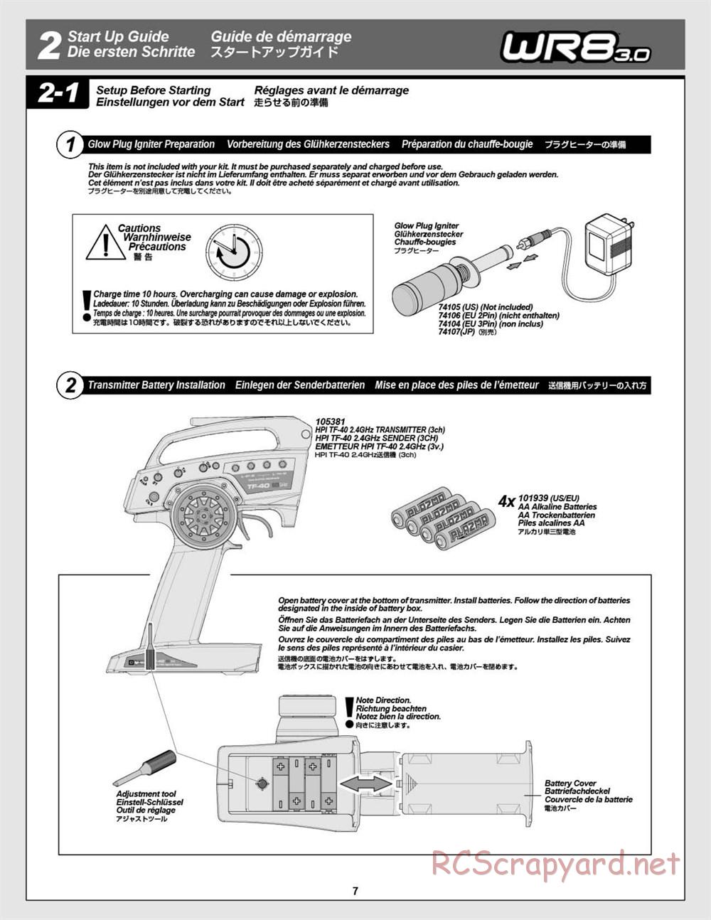 HPI - WR8 3.0 - Manual - Page 7