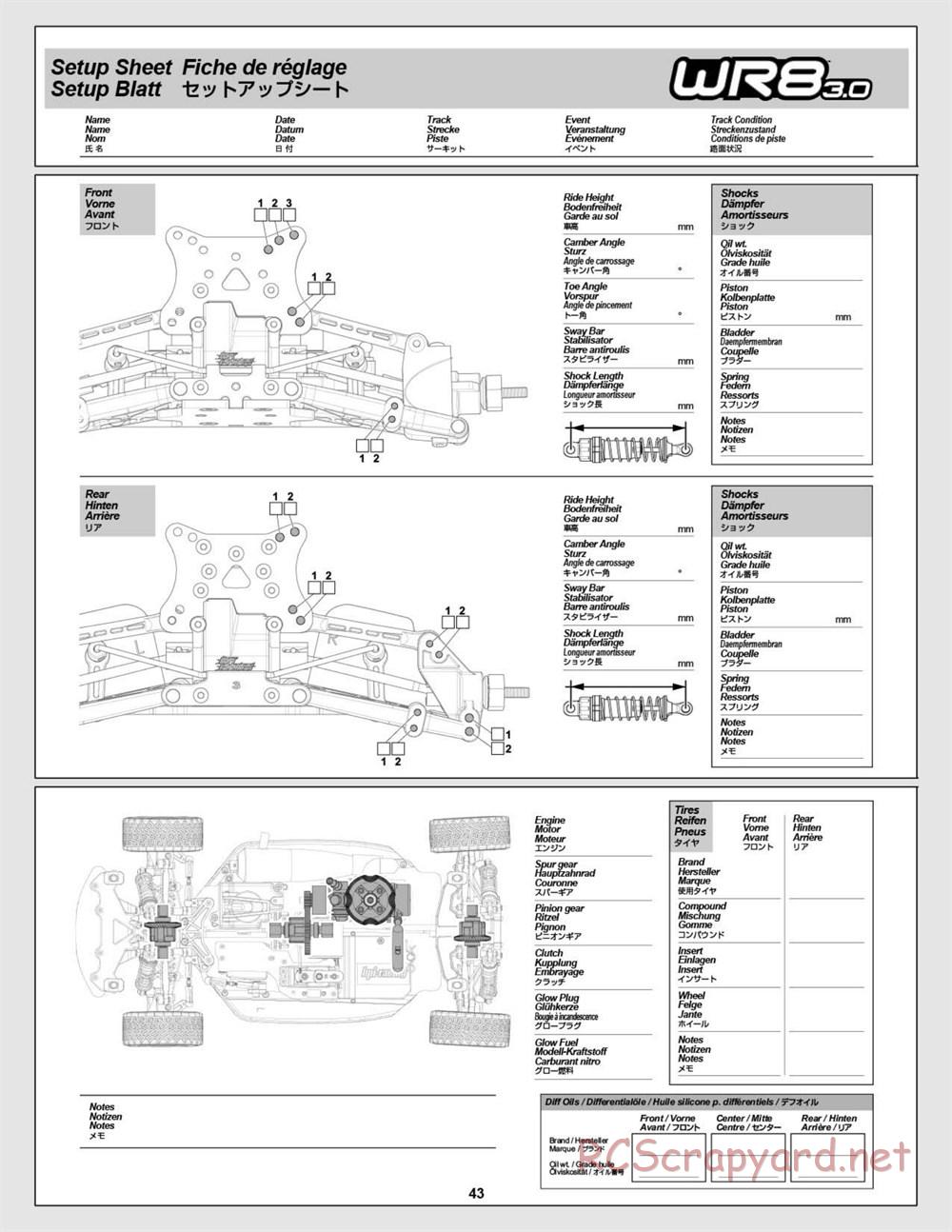 HPI - WR8 3.0 - Manual - Page 43