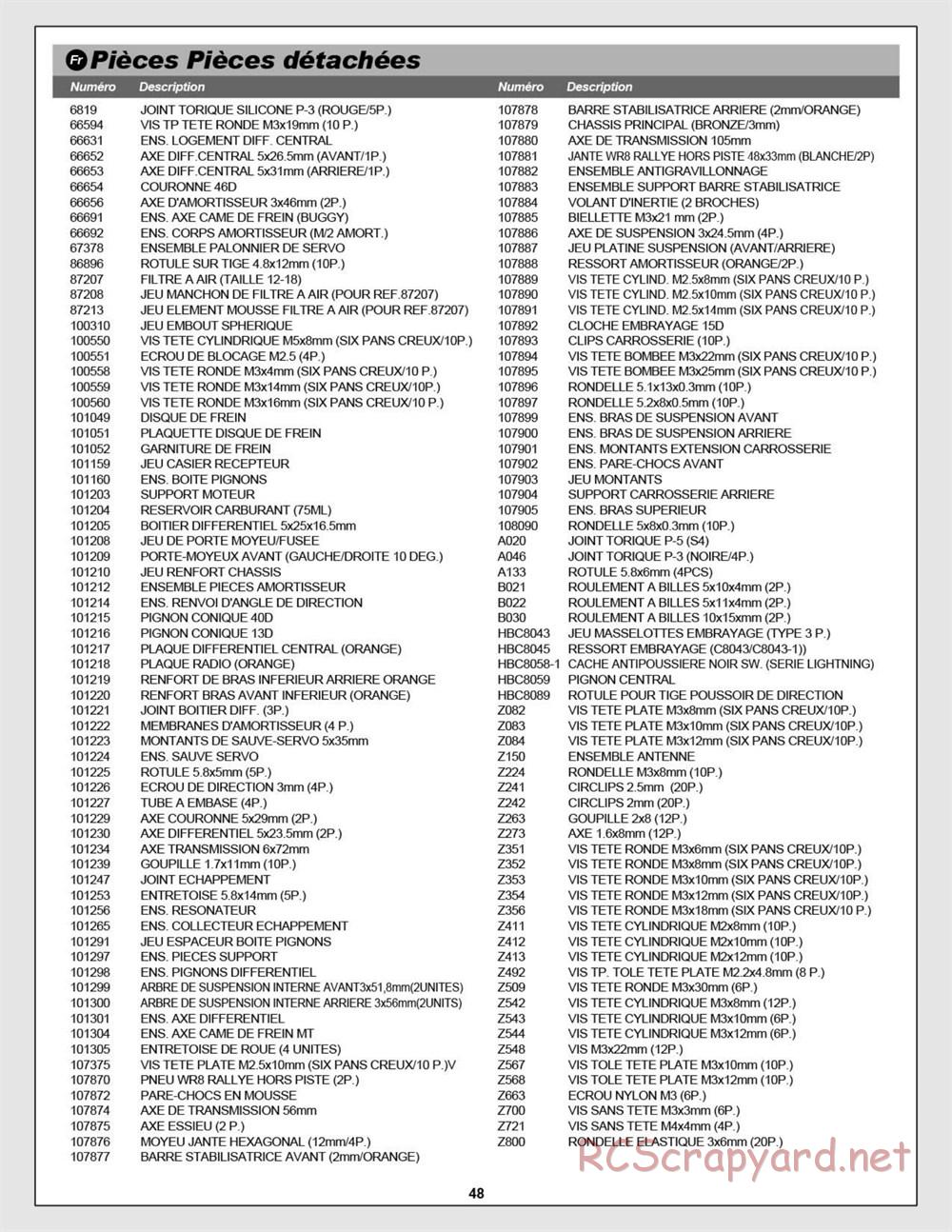 HPI - WR8 3.0 - Manual - Page 48