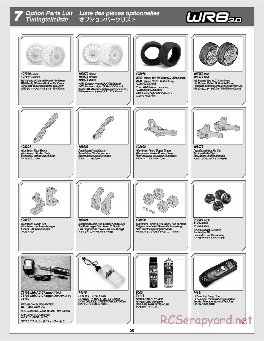 HPI - WR8 3.0 - Exploded View - Page 50