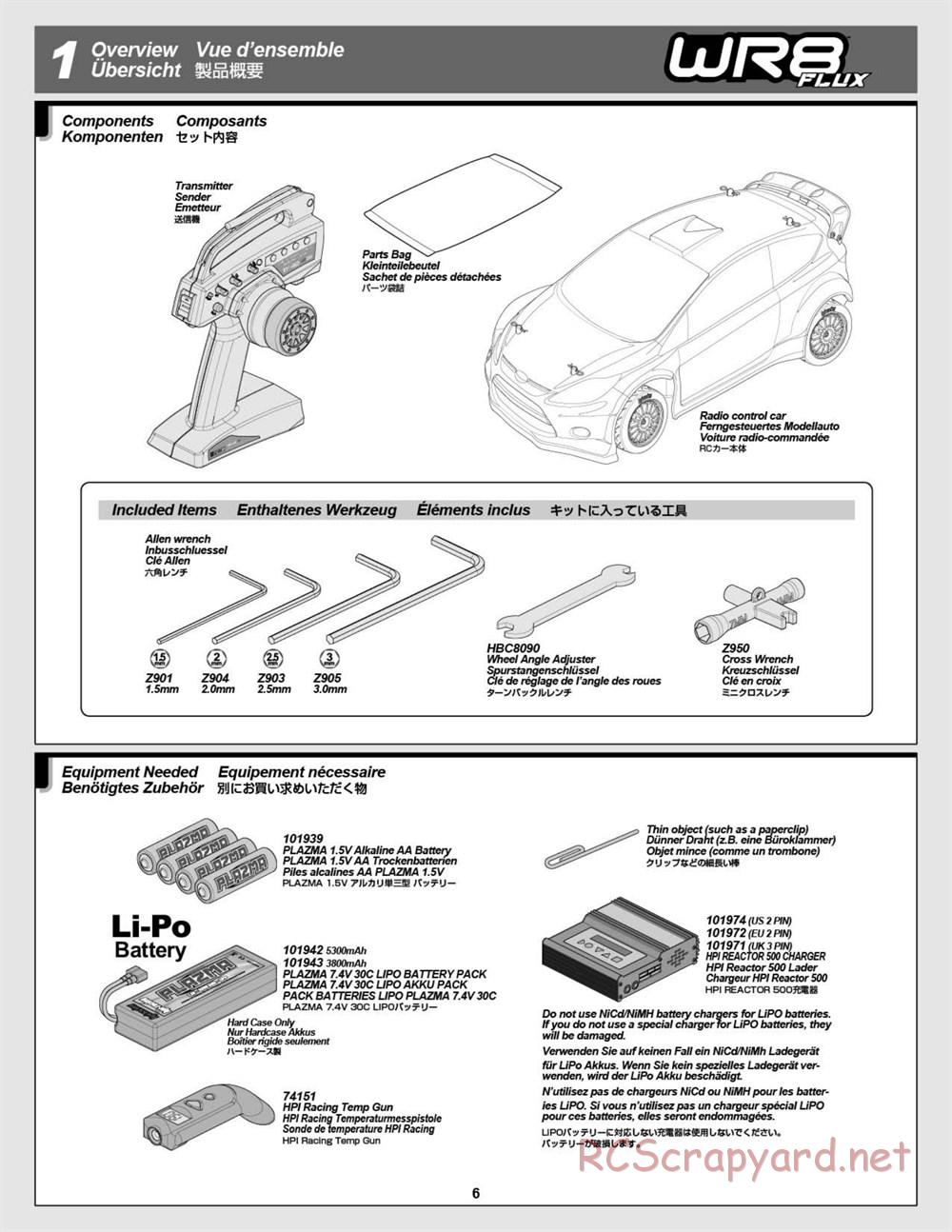 HPI - WR8 Flux - Manual - Page 6