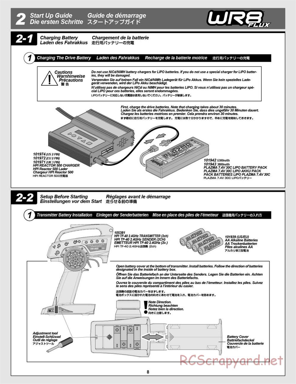 HPI - WR8 Flux - Manual - Page 8