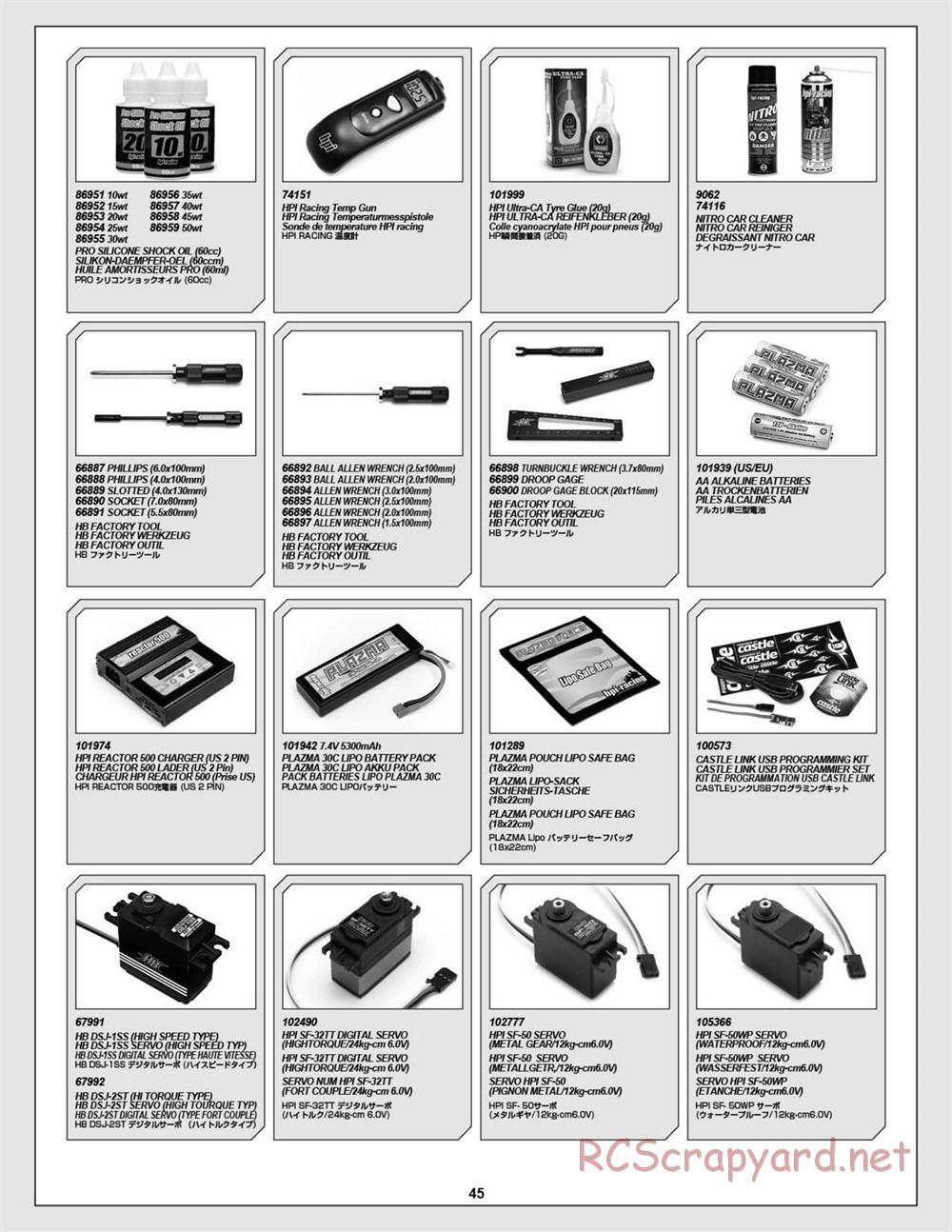 HPI - WR8 Flux - Manual - Page 45