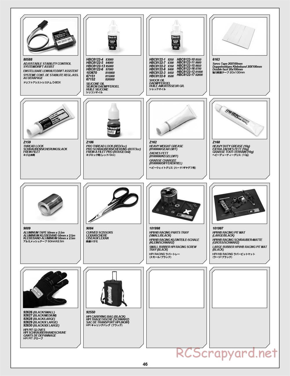 HPI - WR8 Flux - Manual - Page 46