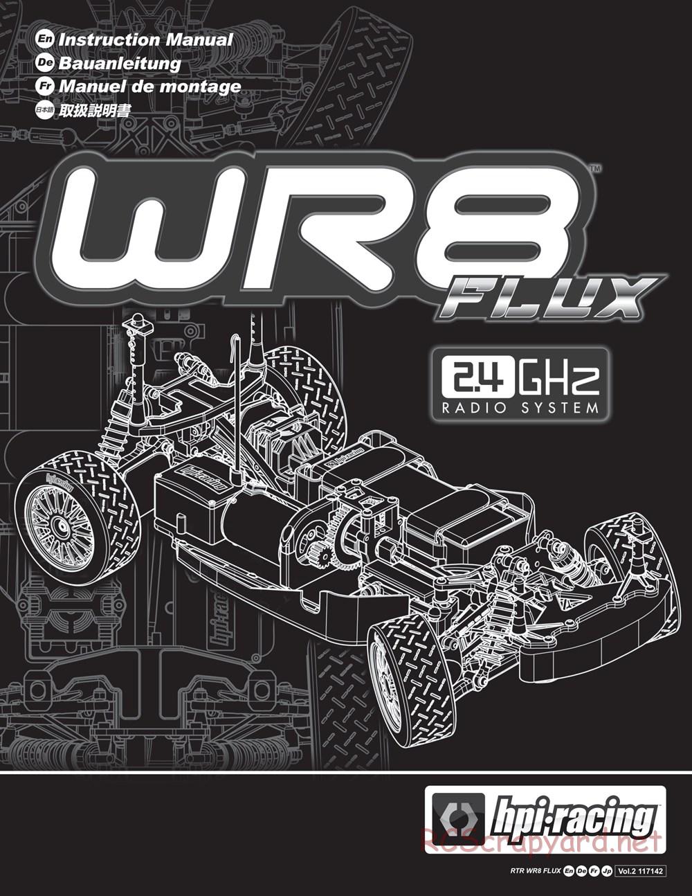 HPI - WR8 Flux Rally - Manual - Page 1