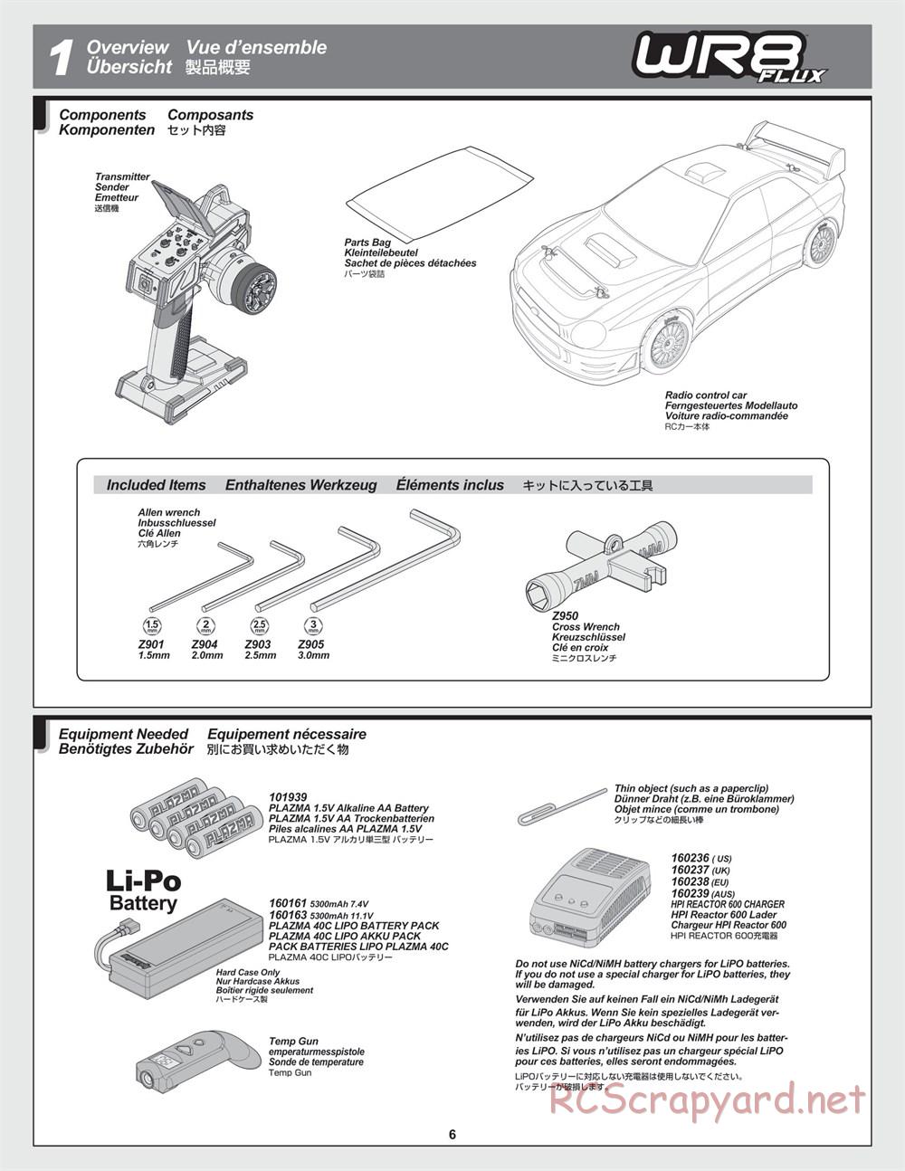 HPI - WR8 Flux Rally - Manual - Page 6