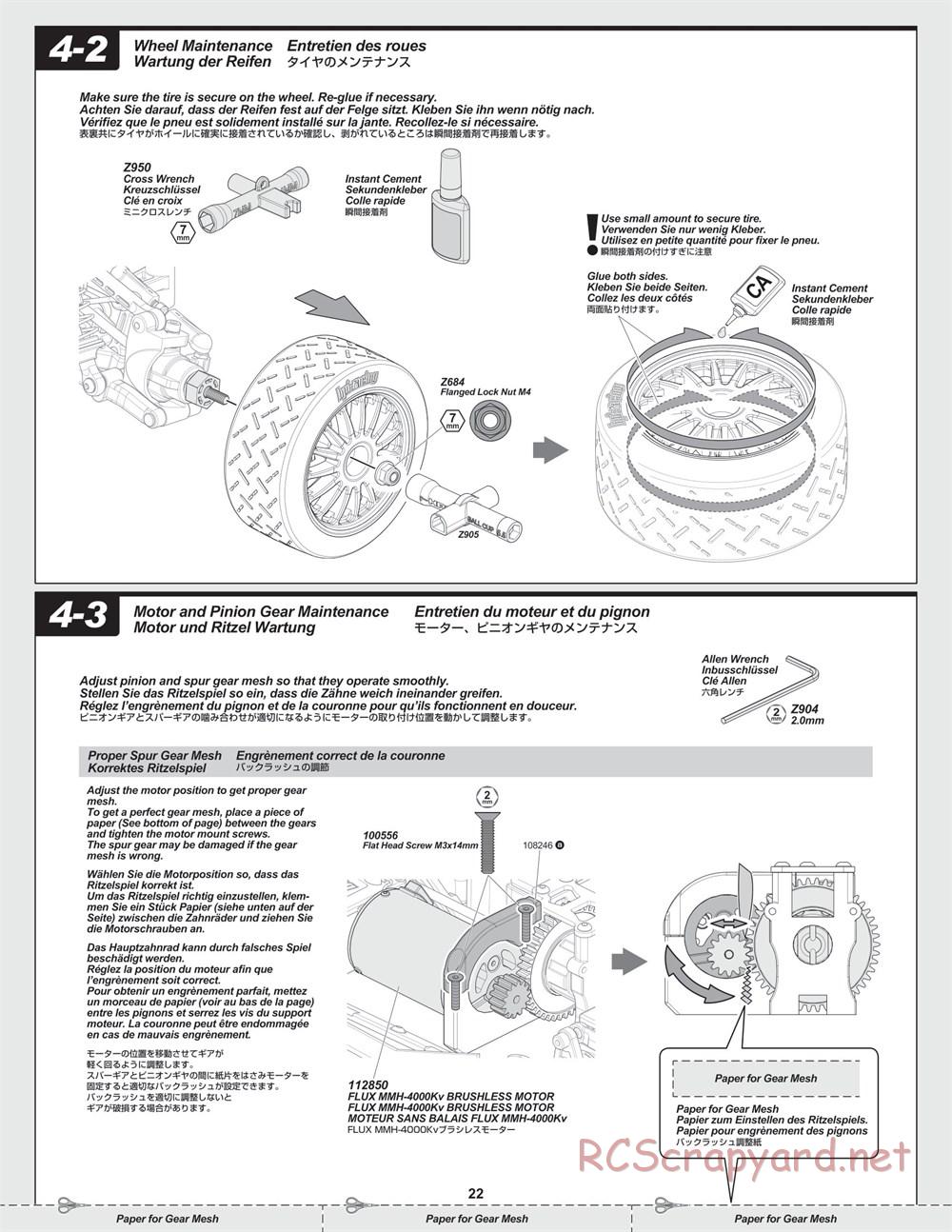 HPI - WR8 Flux Rally - Manual - Page 22