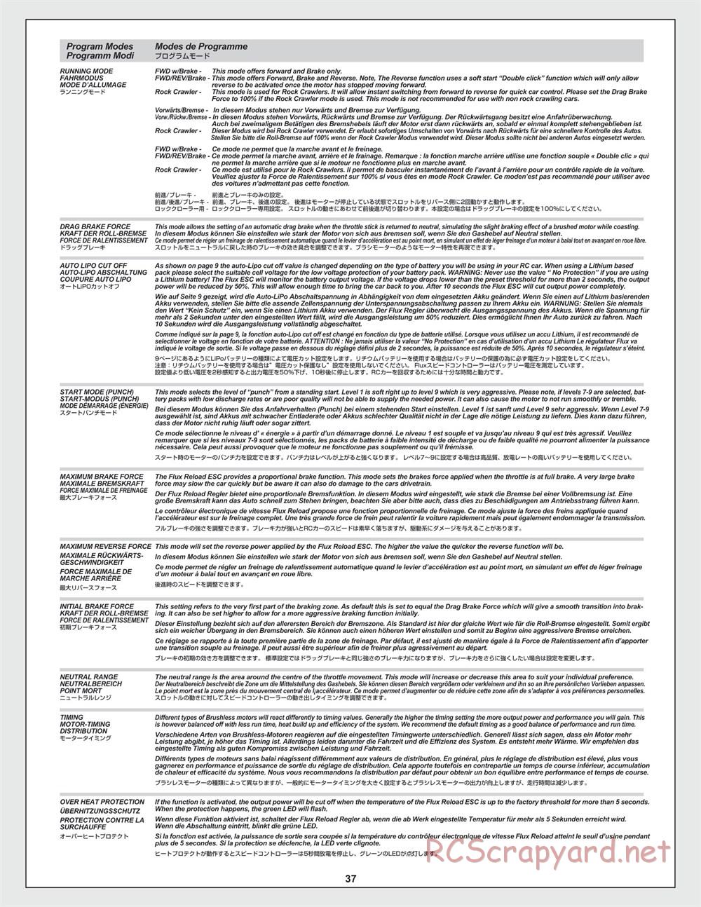 HPI - WR8 Flux Rally - Manual - Page 37