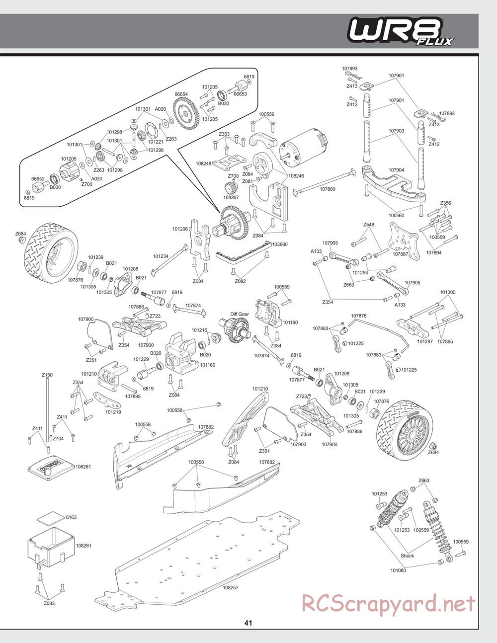 HPI - WR8 Flux Rally - Exploded View - Page 41