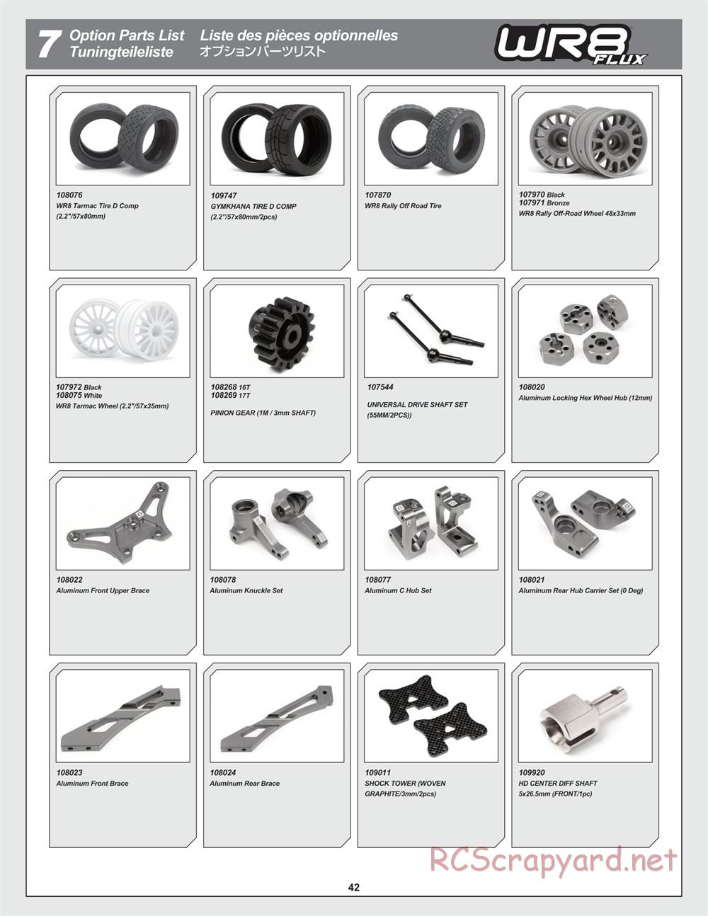 HPI - WR8 Flux Rally - Exploded View - Page 42